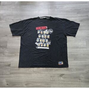 Vintage Y2K 2005 Give Me Face T-shirt 3XL Graphic Black Short Sleeve